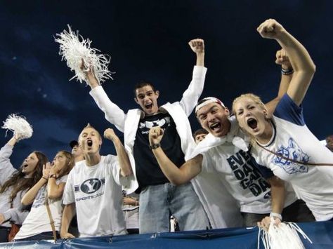 Brigham Young University Students Fans Cheering BYU The Number 1 University in the nation where students are both HOT and SMART.  BUSINESS INSIDER Utah State University Aesthetic, Southern Utah University, Utah State University Dorm, Utah State University, Brigham Young University, Acceptance Letter, Intelligent Women, College Kids, Smart Women