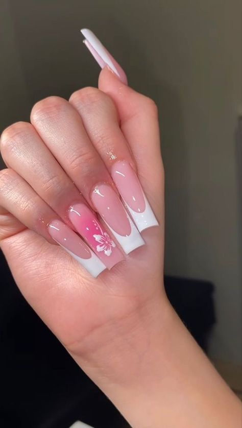 30+ Summer Nail Ideas You Will Love: Get Inspired for Fun in the Sun! Long Nail Ideas Summer, Summer Acrylic Nails Long Square, Cute Nail Designs For Prom, Summer Inspired Nails Acrylic, Red Designs On Nails, Long Acrylic Nails Summer 2024, French Tip With A Design, Nail Inspo Summer Design, Long Pink Nails With Design