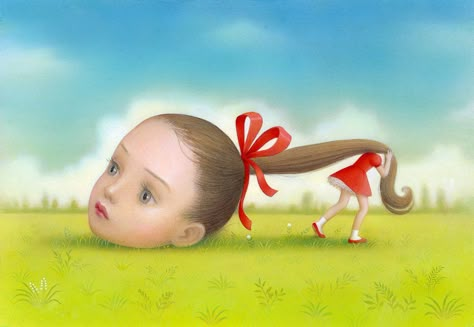 Nicolette Ceccoli, Heavy Thoughts, Surealism Art, Mark Ryden, Arte Peculiar, Lowbrow Art, Arte Inspo, Motivational Art, Creepy Art