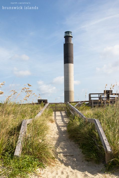 The Oak Island Lighthouse is a staple of the Brunswick Islands! Located on Caswell Beach, the Oak Island Lighthouse stands as the newest lighthouse to be constructed in North Carolina. Visit www.ncbrunswick.com/act…/oak-island-lighthouse-caswell-beach for more information on this coastal landmark. Oak Island North Carolina, Oak Island Lighthouse, Nc Lighthouses, Oak Photography, Amazon Birds, Lighthouse Photography, Oak Island Nc, Beautiful Beach Sunset, Beach Paintings