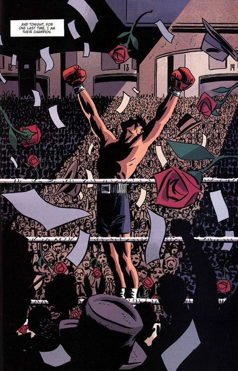 Rocky by Darwyn Cooke Dc New Frontier, David Mazzucchelli, Mystery Men, Darwyn Cooke, Boxing Images, Modern Myth, Collage Mural, Muhammed Ali, Boxing Posters