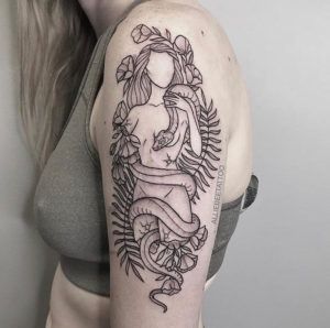 50+ Amazing Adam and Eve Tattoo Designs and Ideas – Body Art Guru Woman And Snake Tattoo, Garden Of Eden Tattoo, Eve Tattoo, Botanisches Tattoo, Botanical Tattoo Design, Fruit Tattoo, Tattoo Diy, Snake Tattoos, Serpent Tattoo