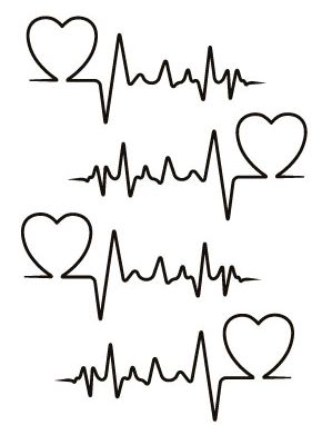 Heartbeat - the rhythm here is wrong but I like this idea Ecg Tattoo, Heartbeat Tattoo, Heartbeat Necklace, Tattoo Love, Love Tattoo, Heart Tattoo Designs, Valentines Art, Tattoo Feminina, Sister Tattoos