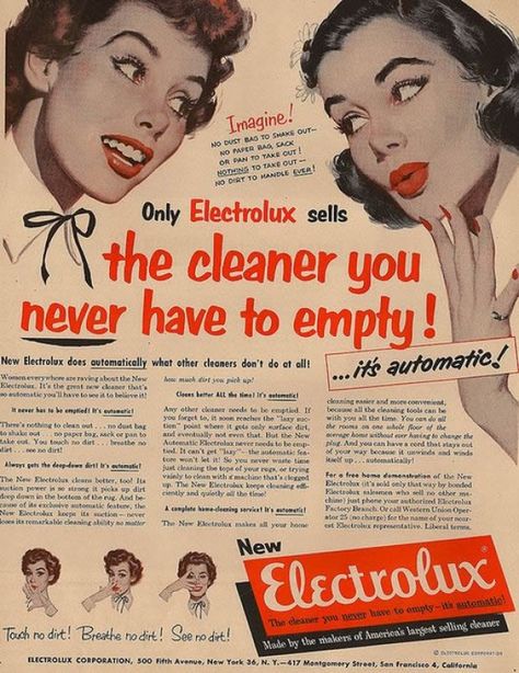 gossip Brands Poster, Cleaning Ads, 1950s Glamour, Mad Ads, Vintage Brands, Retro Photos, Swipe File, Vintage Appliances, Retro Housewife