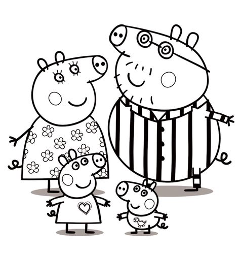 Nick Jr Coloring Pages, Peppa Pig Drawing, Peppa Pig Imagenes, Heo Peppa, Pig Coloring Pages, Peppa Pig Christmas, Peppa Pig Colouring, Peppa Pig Family, Peppa Pig Coloring Pages