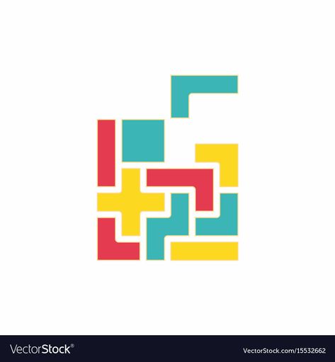 Tetris Logo Design, Tetris Graphic Design, Tetris Illustration, Cube Graphic Design, Tetris Aesthetic, Puzzle Graphic Design, Tetris Design, Puzzle Graphic, Typographic Logo Design