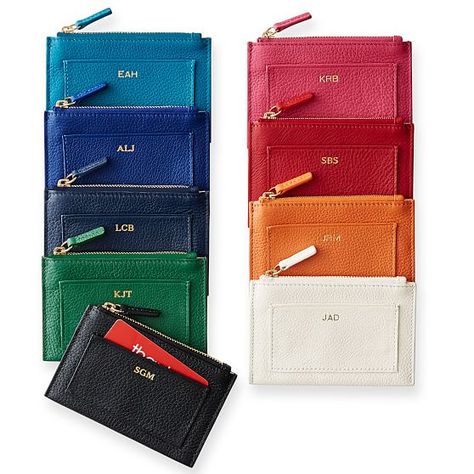 Everyday Cases With Card Slots, Trendy Wallets With Card Slots For On-the-go, Modern Leather Card Holder With Zipper, Leather Business Card Holder, Wallet Craft, Tote Bags, Card Case Wallet, Leather Card Case, Fold Wallet