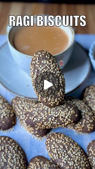 Henna Aggarwal on Instagram: "🍪Ragi Cookies in ₹60 ONLY!💴
Eggless & Gluten-Free Ragi Biscuits are extremely easy to make and a healthier alternative to store bought chai time cookies. 🍪 Crispy & crunchy, made in just ₹60! 💴

🍪Unsalted Butter- 60 Gms = ₹36
🍪Powdered Sugar- 1/4 Cup = ₹3
🍪Ragi Flour- 1/2 Cup + 1.5 Tbsp = ₹ 10
🍪Baking Powder- 1/2 Tsp = ₹1
🍪Vanilla Essence- 3/4 Tsp = ₹3
🍪Sesame Seeds- 2 Tbsp = ₹7

REPLACEMENT for Ragi Flour - Oats Flour, Jowar Flour or any other Gluten-Free Flour of your choice.

#GlutenFree #Eggless #Biscuits #Cookies" Ragi Cookies, Eggless Biscuits, Chai Time, Oats Flour, Ragi Flour, Biscuits Cookies, Vegetarian Desserts, Vanilla Essence, Oat Flour