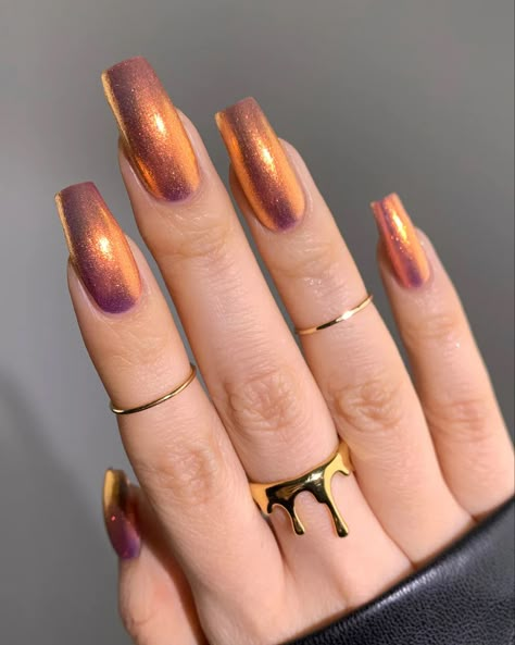 Nails For Fall, Copper Nails, Metallic Nail Polish, Basic Nails, Nail Essentials, Nail Envy, Metallic Nails, Autumn Nails, Rust Orange