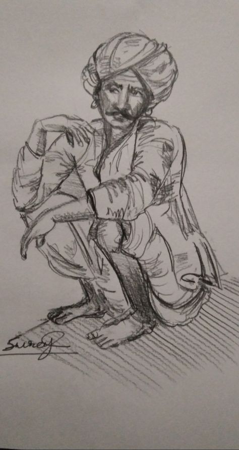 Indian Men Drawing, Indian Human Figure Sketches With Clothes, Human Sketches Drawing Poses, Indian Human Figure Sketches, Human Figure Sketches With Clothes, Rapid Sketches, Memory Drawing, Figure Sketches, Sketch Images