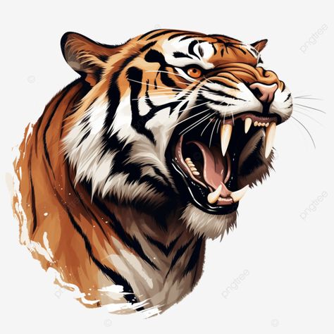 a tiger intense and narrowed eyes expressing rage aggression tiger clipart tiger wildlife clipart Tiger Clipart, Tiger Png, Angry Tiger, Tiger Drawing, Transparent Image, Cartoon Wallpaper Iphone, Simple Background Images, A Tiger, Simple Background