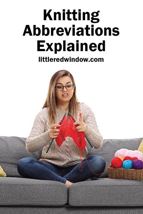 Types Of Knitting, Types Of Knitting Stitches, Knitting Abbreviations, Knitting Terms, Window Crafts, Knitting Help, Fiber Crafts, Knitting Basics, Knitting Tutorials