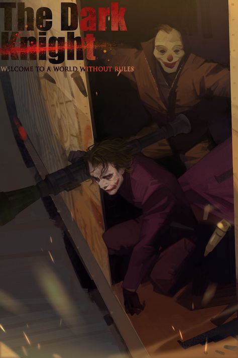 Dark Knight Joker Fanart, Joker Pose Reference, Heath Ledger Joker Fanart, Joker Fanart, Joker Comic, Interest Board, Der Joker, Joker Heath, Joker Artwork