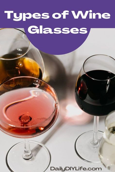 Every wine enthusiast should know the different types of wine glasses and their uses. Believe it or not, the glass you use can alter the taste of wine. Choosing the right wine glass size and shape can enhance the aromas, and thus, the flavors of wine. Types of Wine Glasses: The Ultimate Guide Types Of Wine Glasses, Dessert Wine Glasses, Wine Types, Sparkling Wine Glasses, Types Of Red Wine, Different Types Of Wine, Wine Knowledge, Types Of Glasses, Different Wines