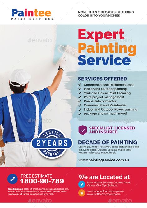 Painting Contractor Flyer #Affiliate #Painting, #Aff, #Contractor, #Flyer Canvas Business, Photoshop Flyer Template, Make A Flyer, Crayola Coloring Pages, Free Paint, Painting Contractors, Promotional Flyers, Photoshop Painting, Outdoor Paint