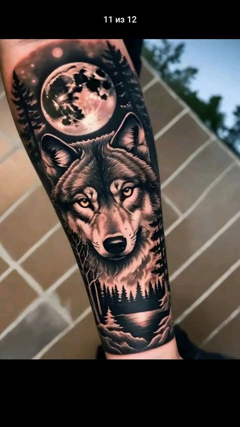 Wolf Head Tattoo, Howling Wolf Tattoo, Lone Wolf Tattoo, Wolf Tattoos For Women, Cute Tattoo Ideas, Wolf Tattoos Men, Tattoo Wolf, Nature Tattoo Sleeve, Wolf Tattoo Sleeve