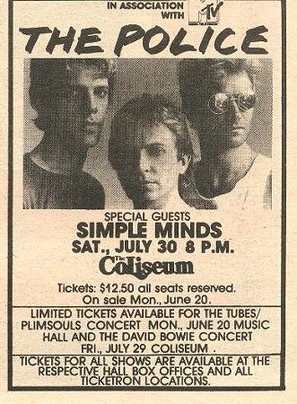 Simple Minds Poster, The Police Poster, Music Concert Posters, Vintage Concert Posters, Vintage Music Posters, Punk Poster, Band Wallpapers, Simple Minds, Arts And Culture