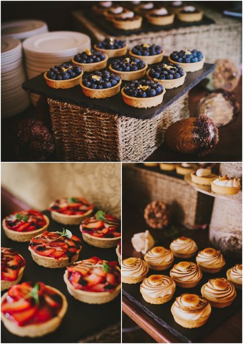 Wedding Dessert Potluck, Mini Pie Wedding Display, Pastry Wedding Table, Mini Pies For Wedding, Pastry Table, Wedding Pies, Wedding Pastries, Mini Desserts For Weddings, Fall Wedding Food