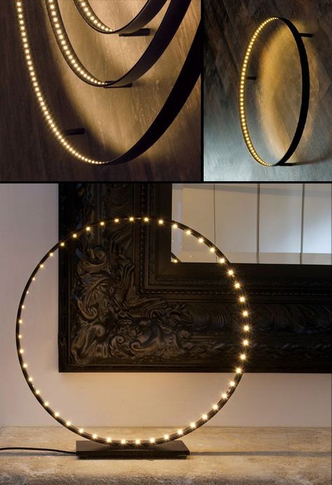 LED lamp | Le Deun Luminaires Wheel Lamp, Luminaria Diy, Cool Light Fixtures, Wine Barrel Rings, Diy Luminaire, Barrel Projects, Diy Lampe, Barrel Rings, Barrel Furniture