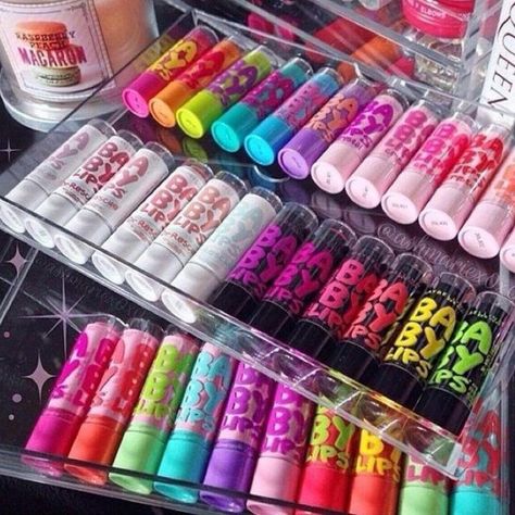 Penyimpanan Makeup, Alat Makeup, Lip Balm Collection, Lip Gloss Collection, Baby Lips, Lip Smackers, Makeup Rooms, Halloween 2020, Makeup Storage