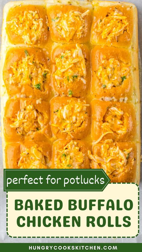 These Baked Buffalo Chicken Rolls are a bite-sized treat that’s perfect for game days, holiday parties, or fun dinners! Ready in under 30 minutes, this easy-to-make recipe is a crowd-pleaser for potlucks, tailgating, or movie nights. Check out this best potluck recipe now! Buffalo Chicken Bites Baked, Buffalo Chicken Dinner Ideas, Best Potluck Recipes, Stuffed Rolls, Chicken Ravioli, Buffalo Chicken Rolls, Buffalo Chicken Bites, Ravioli Bake, Baked Buffalo Chicken