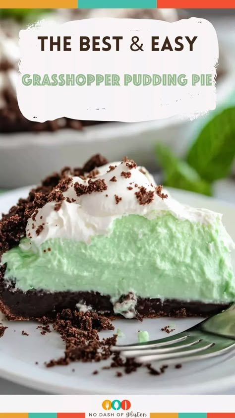 Easy Grasshopper Pie, Grasshopper Dessert Recipes, Best Spaghetti Recipes, Mint Pie, Sweet Treats Healthy, Dinner Ideas Crockpot, Mint And Chocolate, Grasshopper Pie, Gluten Free Breakfast Recipes