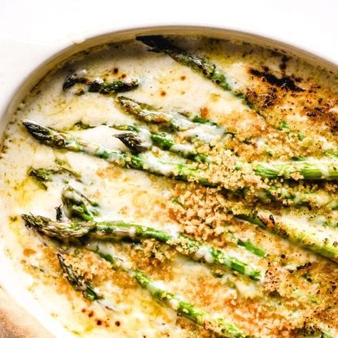 Asparagus Gratin - The View from Great Island Asparagus Gratin, Spring Side Dishes, The View From Great Island, Au Gratin Recipes, Asparagus Recipes, Baked Asparagus, Gratin Dish, Thanksgiving Recipes Side Dishes, Green Bean Casserole