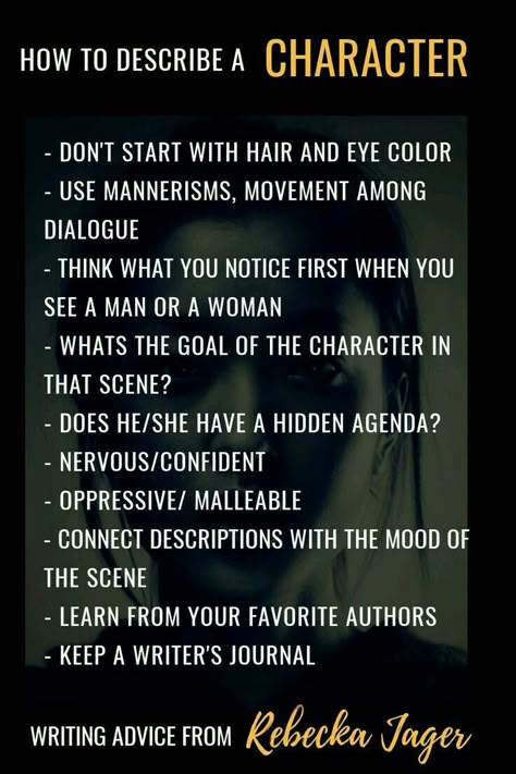 Describe A Character, Writing Inspiration Tips, Writing Plot, Writing Dialogue Prompts, Writing Prompts For Writers, Creative Writing Tips, Essay Writing Skills, Writing Motivation, Writing Inspiration Prompts