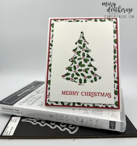 Tree Dies, Decorative Trees, Stampin Up Project, Tree Stamp, Trees Christmas, Stampin Up Christmas Cards, Christmas Tree Cards, Tree Cards, Stampin Up Christmas