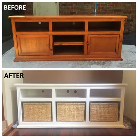 Refurbished TV Unit Tv Unit Upcycle Diy Projects, Tv Cabinet Refurbished, Upcycle Tv Unit, Refurbished Tv Unit, Upcycled Tv Cabinet, Upcycled Tv Stand, Tv Unit Makeover, Dresser Conversion, Tv Stand Refurbished