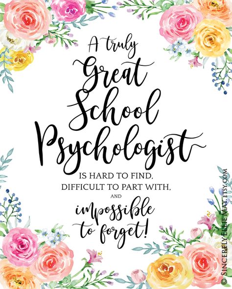 Beautiful gratitude quote: A truly Great School Psychologist is hard to find, difficult to part with, and impossible to forget! #schoolpsychology #psychology #psychologist #inspiringquotes #gratitude #grateful #thankyou #wallartideas Nurse Pediatric, Appreciation Printable, Goodbye Gifts, Pediatric Nurse, Therapy Gift, Appreciation Quotes, Nurse Appreciation, School Psychology, Art Appreciation