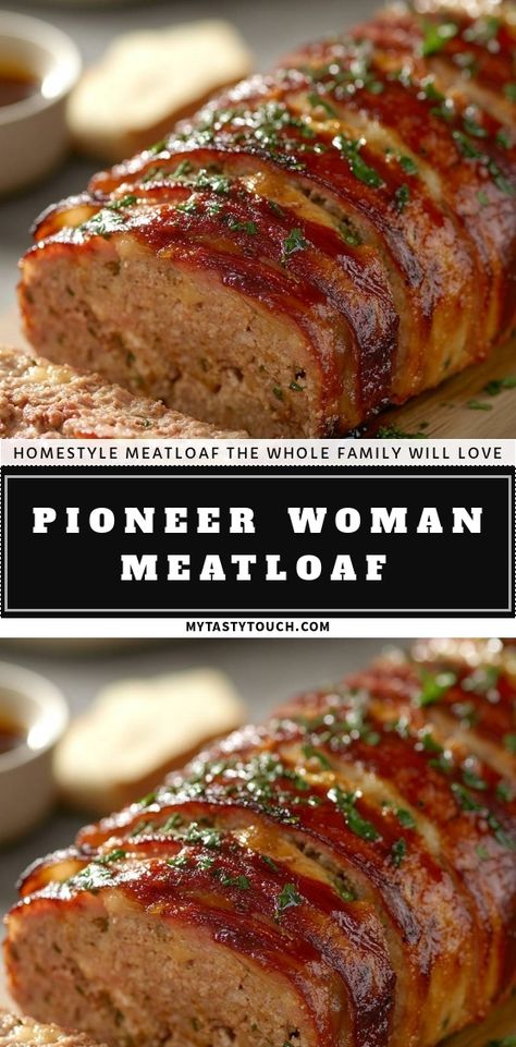 This hearty Pioneer Woman Meatloaf is the ultimate comfort food that the whole family will love! Packed with flavor and topped with delicious bacon, it’s perfect for a cozy dinner. I love serving it with a side of mashed potatoes and green beans for a complete meal. You won't want to miss out on this classic recipe! What Goes Good With Meatloaf, Pioneer Woman Recipes Easy, Pioneer Woman Crockpot Recipes, Meatloaf Oatmeal Recipe, Meatloaf Recipes Easy, 2025 Meals, Meatloaf With Oatmeal, Mashed Potatoes And Green Beans, Pioneer Woman Recipes Dinner