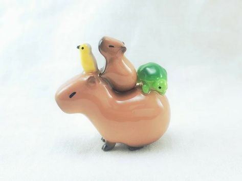 Capybara Pfp, Clay Capybara, Capybara Figurine, Aesthetic Capybara, Capybara Aesthetic, Capybara Funny, Funny Capybara, Cute Capybara, Clay Jar