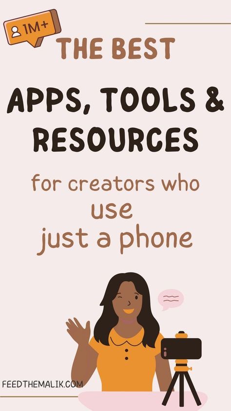 The best apps, tools & resources for content creators who use only phones to shoot engaging video content. I've put together a list of the top apps, tools and gear for those who creators who can't or don't want to use expensive camera gear. From video editing tools to social media widgets, this list of content creator tools will give you the edge you need to create the content you've been dreaming of. I Content Marketing Tips Best Video Making Apps, Creating Video Content, Successful Content Creator, Content Creator Ideas, Expensive Camera, Youtube Hacks, Video Content Marketing, Youtube Editing, Content Marketing Tools