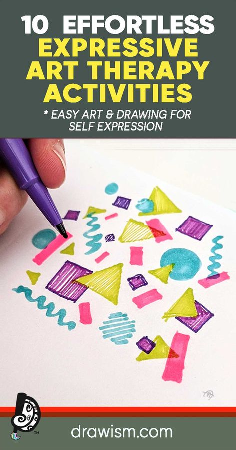 10 Effortless Expressive Art Therapy Activities to Try Now. Check out 10 relaxing and expressive art therapy activities that help promote mental wellness & growth while getting you in a creative mood! Thanksgiving Art Therapy, Expressive Art Ideas, Easy Art Therapy Projects, Art Therapy Activities For Kids, Expressive Art Therapy Activities, Expressive Art Therapy, Art Therapy Exercises, Sketch Things, Therapeutic Art Activities