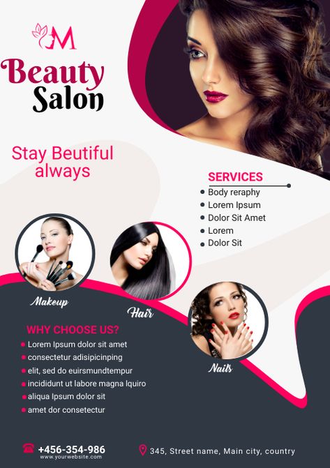 Beauty Parlour Banner Design, Beauty Ads Design, Hair Poster Design, Beauty Salon Flyer, Makeup Poster, Hair Poster, Beauty Salon Posters, Spa Specials, Salon Logo Design