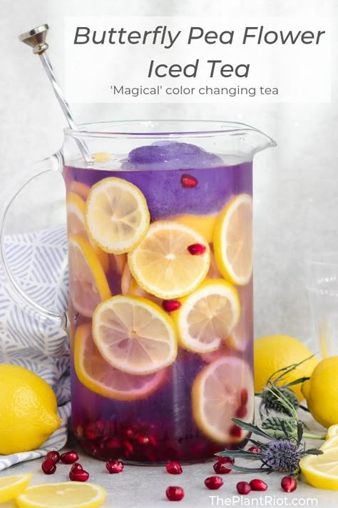 Butterfly Pea Flower Smoothie, Blue Pea Tea Recipe, Butterfly Pea Lemonade Recipe, Madame Butterfly Drink, Butterfly Pea Flower Tea Lemonade, Butterfly Tea Lemonade, Blue Butterfly Tea Recipes, Butterfly Pea Flower Tea Drinks, Butterfly Pea Flower Drinks