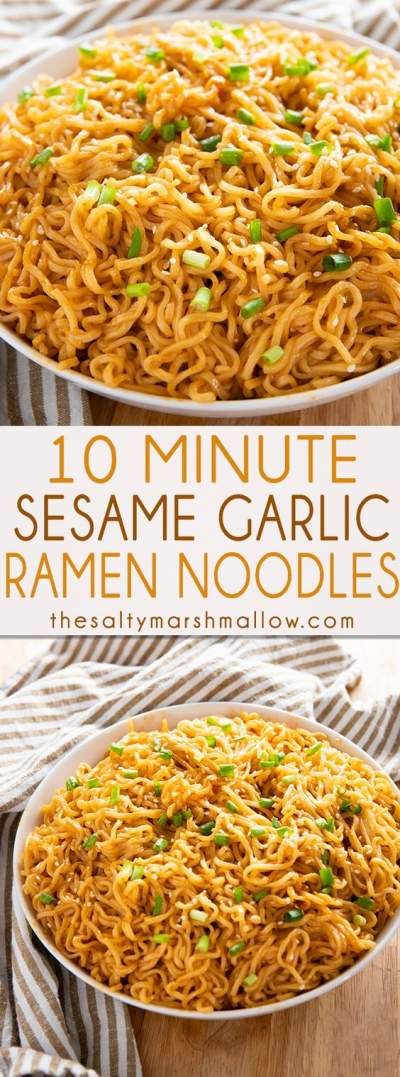 99 Delicious Noodle Recipes coz Noodles is the Secret Ingredient of Happiness - Hike n Dip Sesame Garlic Ramen Noodles, Sesame Garlic Ramen, Garlic Ramen Noodles, Ramen Noodle Recipe, Garlic Ramen, Best Ramen Noodles, Ramen Noodles Recipe, Ramen Recipes Easy, Best Ramen