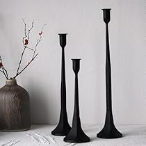 Tapered Candle Holders, Wedding Dining Table, Black Candlestick Holders, Candle Lit Wedding, Wedding Dining, Black Candle Holders, Tapered Candle, Metal Candelabra, Coffee Room