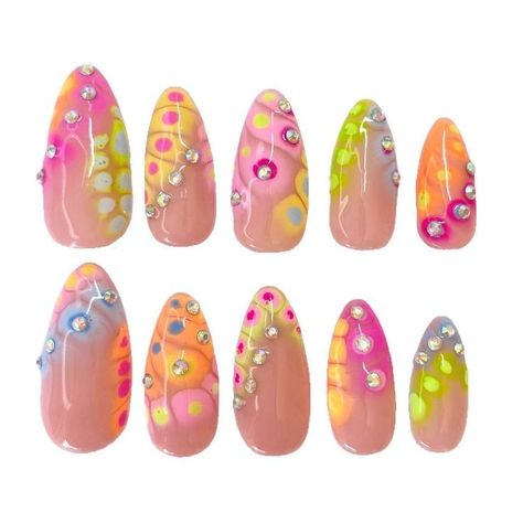 Funky Press On Nails, Fun Girly Nails, Holi Nails, Bloom Nails, Blooming Gel Nails, Blooming Gel Nail Art, Easy Nail Polish, Nails 23, Mail Inspo