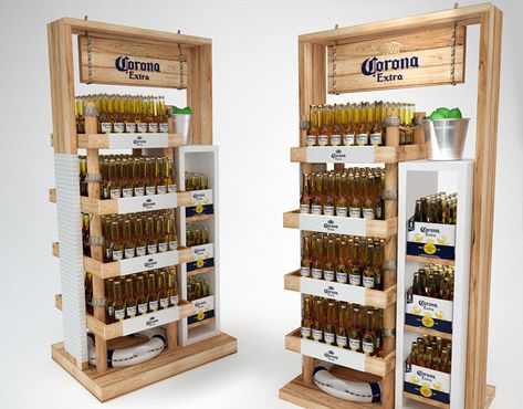 Retail Display Design, Beer Display, Ideas Decoracion Navidad, Cardboard Display Stand, Store Shelves Design, Point Of Sale Display, Packaging Template Design, Pos Display, Stall Designs