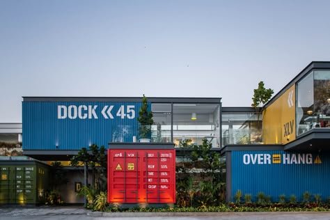 Gallery of Dock 45 / Spacefiction studio - 27 Modern Beauty Room, Upcycle Architecture, Container Design Ideas, Container Van, Shipping Container Architecture, Shipping Container Design, Prefab Modular Homes, Container Restaurant, Travel Room