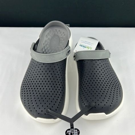 This Is A Brand New Pair Of Literide Clogs. Rubber Shoes For Women, Disney Crocs, Yellow Crocs, White Clogs, Blue Crocs, White Crocs, Shoes Crocs, Crocs Black, Black Clogs