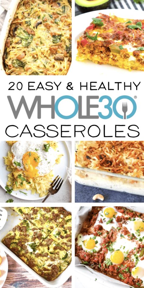 Whole 30 Breakfast Casserole Easy, Easy Whole 30 Casseroles, Healthy Grain Free Dinner, Whole30 Supper Recipes, Whole 20 Recipes, While 30 Casserole Recipes, Easy Dairy Gluten Free Dinner, Quick Easy Whole 30 Dinner, Whole Food Casserole Recipes