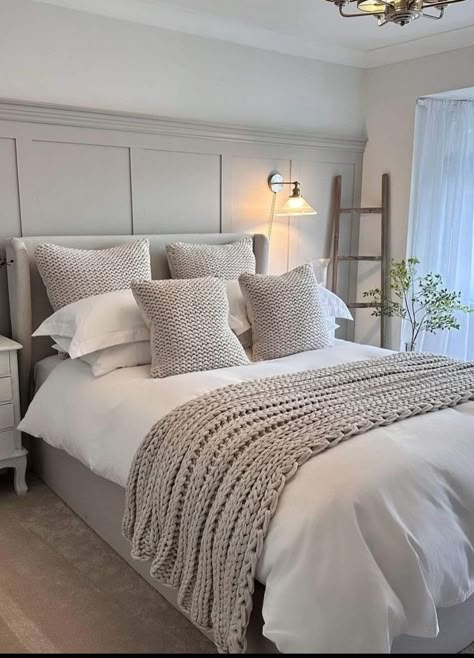 Stylish Master Bedrooms, Bedroom Panel, Bedroom Renovation, Neutral Bedroom, Redecorate Bedroom, Bedrooms Decor, Spare Bedroom, Bedroom Refresh, Room Makeover Bedroom