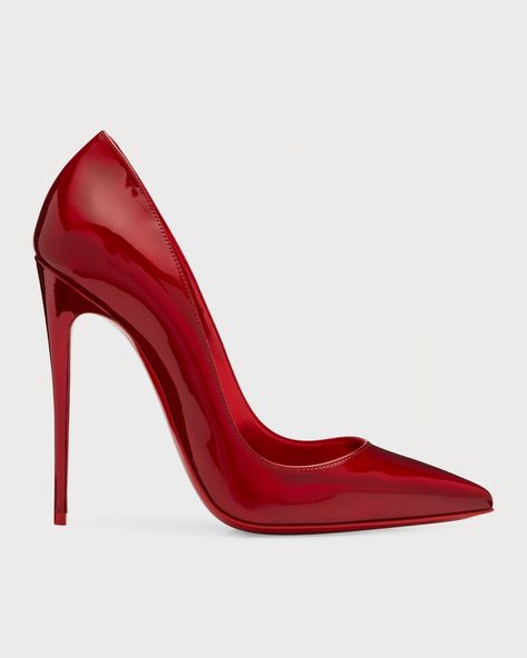 Shop or share your style of the product on ModeSens! Christian Louboutin "So Kate" patent calf leather platform pumps 4.75 in / 120 mm stiletto heel Pointed toe Slip-on style Signature Louboutin red leather outsole Made in Italy Christian Louboutin Red Heels, Denim Scarf, Red Stiletto Heels, Louboutin Kate, Feminine Shoes, Christian Louboutin Kate, Louboutin So Kate, Power Red, Shoes Heels Classy