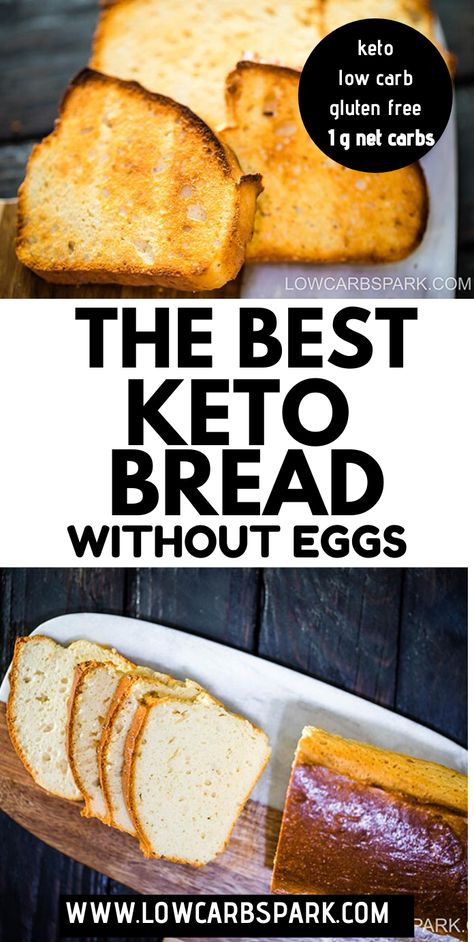 No Egg Keto Bread, Keto Bread No Eggs, Egg Free Low Carb Bread, Egg Free Keto Bread, No Knead Keto Bread, Egg Free Keto Recipes, Keto Toast Bread, Low Calorie Keto Bread, The Best Keto Bread Recipe