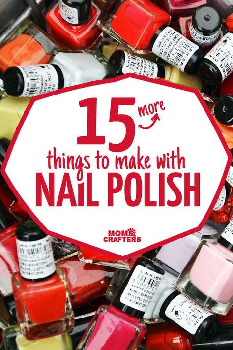 15 more cool and functional nail polish crafts! These quick and easy crafts are perfect crafts for teens and tweens, or for when you're short on time and all use a common ingredient: nail polish! Nail Polish Crafts Diy, Polish Crafts, Nail Polish Crafts, Arts And Crafts For Teens, Arts And Crafts For Adults, Crafts For Teens To Make, Quick And Easy Crafts, Diy Nail Polish, Arts And Crafts House