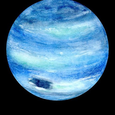 Neptune | Planet Series 2018 Makayla Planet, Neptune Tattoo Planet, Neptune Planet Aesthetic, Planet Neptunus, Neptune Aesthetic, Water Planet, Planet Neptune, Neptune Planet, Solar System Model