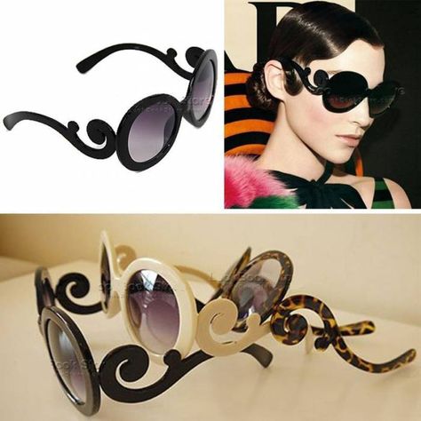 Prada Baroque Sunglasses Prada Baroque Sunglasses, Unusual Clothes, Prada Glasses, Prada Eyeglasses, Brand Sunglasses, Eye Spy, What A Girl Wants, Fashion Eye Glasses, Eye Patch